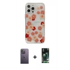 MARSİLYAN™- iPhone 13 Pro Max Kılıf Eksen Asil Prime - Şeffaf 360 Full Body Arka Koruyucu + Neon Fosforlu Kamera Lens - BZ