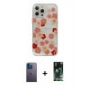 MARSİLYAN™- iPhone 13 Pro Max Kılıf Eksen Asil Prime - Şeffaf 360 Full Body Arka Koruyucu + Neon Fosforlu Kamera Lens - MI