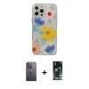 MARSİLYAN™- iPhone 13 Pro Max Kılıf Eksen Asil Prime - Şeffaf 360 Full Body Arka Koruyucu + Neon Fosforlu Kamera Lens - BZ