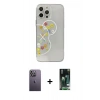 MARSİLYAN™- iPhone 13 Pro Max Kılıf Eksen Asil Prime - Şeffaf 360 Full Body Arka Koruyucu + Neon Fosforlu Kamera Lens - BZ