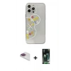 MARSİLYAN™- iPhone 13 Pro Max Kılıf Eksen Asil Prime - Şeffaf 360 Full Body Arka Koruyucu + Pers Alüminyum Kamera Lens - GI