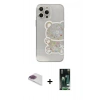 MARSİLYAN™- iPhone 13 Pro Max Kılıf Eksen Asil Prime - Şeffaf 360 Full Body Arka Koruyucu + Pers Alüminyum Kamera Lens - GI