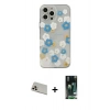 MARSİLYAN™- iPhone 13 Pro Max Kılıf Eksen Asil Prime - Şeffaf 360 Full Body Arka Koruyucu + Rainbow Kamera Lens Koruma Cam - REGD
