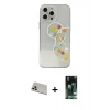 MARSİLYAN™- iPhone 13 Pro Max Kılıf Eksen Asil Prime - Şeffaf 360 Full Body Arka Koruyucu + Rainbow Kamera Lens Koruma Cam - REGD