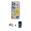 MARSİLYAN™- iPhone 13 Pro Max Kılıf Eksen Asil Prime - Şeffaf 360 Full Body Arka Koruyucu + Rainbow Kamera Lens Koruma Cam - MR