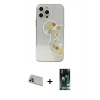 MARSİLYAN™- iPhone 13 Pro Max Kılıf Eksen Asil Prime - Şeffaf 360 Full Body Arka Koruyucu + Rainbow Kamera Lens Koruma Cam - MR