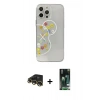 MARSİLYAN™- iPhone 13 Pro Max Kılıf Eksen Asil Prime - Şeffaf 360 Full Body Arka Koruyucu + Raze Metal Kamera Lens - GD
