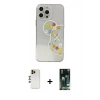 MARSİLYAN™- iPhone 13 Pro Max Kılıf Eksen Asil Prime - Şeffaf 360 Full Body Arka Koruyucu + Shine Kamera Lens - GD