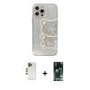MARSİLYAN™- iPhone 13 Pro Max Kılıf Eksen Asil Prime - Şeffaf 360 Full Body Arka Koruyucu + Shine Kamera Lens - GD