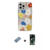 MARSİLYAN™- iPhone 13 Pro Max Kılıf Eksen Asil Prime - Şeffaf 360 Full Body Arka Koruyucu + Shine Kamera Lens Koruma Cam - GI