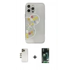 MARSİLYAN™- iPhone 13 Pro Max Kılıf Eksen Asil Prime - Şeffaf 360 Full Body Arka Koruyucu + Shine Kamera Lens - GD