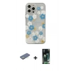 MARSİLYAN™- iPhone 13 Pro Max Kılıf Eksen Asil Prime - Şeffaf 360 Full Body Arka Koruyucu + Renkli Kamera Lens Koruma Cam - YL