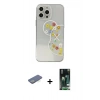 MARSİLYAN™- iPhone 13 Pro Max Kılıf Eksen Asil Prime - Şeffaf 360 Full Body Arka Koruyucu + Renkli Kamera Lens Koruma Cam - YL