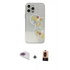 MARSİLYAN™- iPhone 13 Pro Max Kılıf Eksen Asil Prime - Şeffaf Maxco Cam Ekran Koruyucu + Pers Alüminyum Kamera Lens - GI