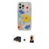 MARSİLYAN™- iPhone 13 Pro Max Kılıf Eksen Asil Prime - Şeffaf Maxco Cam Ekran Koruyucu + Gold Raze Metal Kamera Lens