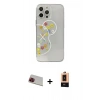 MARSİLYAN™- iPhone 13 Pro Max Kılıf Eksen Asil Prime - Şeffaf Maxco Cam Ekran Koruyucu + Rainbow Kamera Lens Koruma Cam - KI