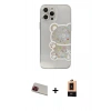 MARSİLYAN™- iPhone 13 Pro Max Kılıf Eksen Asil Prime - Şeffaf Maxco Cam Ekran Koruyucu + Rainbow Kamera Lens Koruma Cam - KI