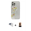 MARSİLYAN™- iPhone 13 Pro Max Kılıf Eksen Asil Prime - Şeffaf Maxco Cam Ekran Koruyucu + Pers Alüminyum Kamera Lens - LT
