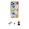 MARSİLYAN™- iPhone 13 Pro Max Kılıf Eksen Asil Prime - Şeffaf Maxco Cam Ekran Koruyucu + Shine Kamera Lens Koruma Cam - MI