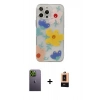 MARSİLYAN™- iPhone 13 Pro Max Kılıf Eksen Asil Prime - Şeffaf Maxco Cam Ekran Koruyucu + Neon Fosforlu Kamera Lens - YL