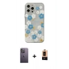 MARSİLYAN™- iPhone 13 Pro Max Kılıf Eksen Asil Prime - Şeffaf Maxco Cam Ekran Koruyucu + Neon Fosforlu Kamera Lens - BZ