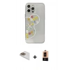 MARSİLYAN™- iPhone 13 Pro Max Kılıf Eksen Asil Prime - Şeffaf Maxco Cam Ekran Koruyucu + Pers Alüminyum Kamera Lens - GD