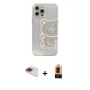 MARSİLYAN™- iPhone 13 Pro Max Kılıf Eksen Asil Prime - Şeffaf Maxco Cam Ekran Koruyucu + Pers Alüminyum Kamera Lens - KI