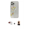 MARSİLYAN™- iPhone 13 Pro Max Kılıf Eksen Asil Prime - Şeffaf Maxco Cam Ekran Koruyucu + Pers Alüminyum Kamera Lens - KI