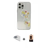 MARSİLYAN™- iPhone 13 Pro Max Kılıf Eksen Asil Prime - Şeffaf Maxco Cam Ekran Koruyucu + Pers Alüminyum Kamera Lens - SABE