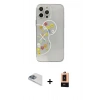 MARSİLYAN™- iPhone 13 Pro Max Kılıf Eksen Asil Prime - Şeffaf Maxco Cam Ekran Koruyucu + Pers Alüminyum Kamera Lens - SABE