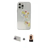 MARSİLYAN™- iPhone 13 Pro Max Kılıf Eksen Asil Prime - Şeffaf Maxco Cam Ekran Koruyucu + Rainbow Kamera Lens Koruma Cam - MR