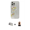 MARSİLYAN™- iPhone 13 Pro Max Kılıf Eksen Asil Prime - Şeffaf Maxco Cam Ekran Koruyucu + Rainbow Kamera Lens Koruma Cam - MR