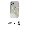 MARSİLYAN™- iPhone 13 Pro Max Kılıf Eksen Asil Prime - Şeffaf Maxco Cam Ekran Koruyucu + Renkli Kamera Lens Koruma Cam - SI