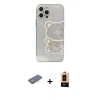 MARSİLYAN™- iPhone 13 Pro Max Kılıf Eksen Asil Prime - Şeffaf Maxco Cam Ekran Koruyucu + Renkli Kamera Lens Koruma Cam - PE