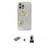 MARSİLYAN™- iPhone 13 Pro Max Kılıf Eksen Asil Prime - Şeffaf Maxco Cam Ekran Koruyucu + Renkli Kamera Lens Koruma Cam - SI