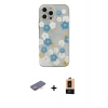 MARSİLYAN™- iPhone 13 Pro Max Kılıf Eksen Asil Prime - Şeffaf Maxco Cam Ekran Koruyucu + Renkli Kamera Lens Koruma Cam - TU