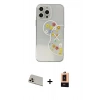 MARSİLYAN™- iPhone 13 Pro Max Kılıf Eksen Asil Prime - Şeffaf Maxco Cam Ekran Koruyucu + Rainbow Kamera Lens Koruma Cam - REGD