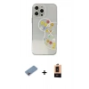 MARSİLYAN™- iPhone 13 Pro Max Kılıf Eksen Asil Prime - Şeffaf Maxco Cam Ekran Koruyucu + Shine Kamera Lens Koruma Cam - PE