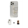 MARSİLYAN™- iPhone 13 Pro Max Kılıf Eksen Asil Prime - Şeffaf Maxco Cam Ekran Koruyucu + Shine Kamera Lens - GD