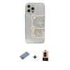 MARSİLYAN™- iPhone 13 Pro Max Kılıf Eksen Asil Prime - Şeffaf Maxco Cam Ekran Koruyucu + Shine Kamera Lens Koruma Cam - PE