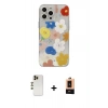 MARSİLYAN™- iPhone 13 Pro Max Kılıf Eksen Asil Prime - Şeffaf Maxco Cam Ekran Koruyucu + Shine Kamera Lens - GD