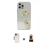 MARSİLYAN™- iPhone 13 Pro Max Kılıf Eksen Asil Prime - Şeffaf Maxco Cam Ekran Koruyucu + Shine Kamera Lens - GD