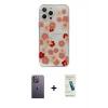 MARSİLYAN™- iPhone 13 Pro Max Kılıf Eksen Asil Prime - Şeffaf Pasifik Cam Ekran Koruyucu + Neon Fosforlu Kamera Lens - BZ