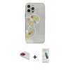 MARSİLYAN™- iPhone 13 Pro Max Kılıf Eksen Asil Prime - Şeffaf Pasifik Cam Ekran Koruyucu + Pers Alüminyum Kamera Lens - KI