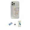 MARSİLYAN™- iPhone 13 Pro Max Kılıf Eksen Asil Prime - Şeffaf Pasifik Cam Ekran Koruyucu + Shine Kamera Lens Koruma Cam - MI
