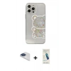 MARSİLYAN™- iPhone 13 Pro Max Kılıf Eksen Asil Prime - Şeffaf Pasifik Cam Ekran Koruyucu + Pers Alüminyum Kamera Lens - LT