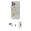 MARSİLYAN™- iPhone 13 Pro Max Kılıf Eksen Asil Prime - Şeffaf Pasifik Cam Ekran Koruyucu + Pers Alüminyum Kamera Lens - LT