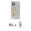 MARSİLYAN™- iPhone 13 Pro Max Kılıf Eksen Asil Prime - Şeffaf Pasifik Cam Ekran Koruyucu + Rainbow Kamera Lens Koruma Cam - REGD