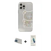 MARSİLYAN™- iPhone 13 Pro Max Kılıf Eksen Asil Prime - Şeffaf Pasifik Cam Ekran Koruyucu + Rainbow Kamera Lens Koruma Cam - MI