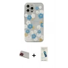 MARSİLYAN™- iPhone 13 Pro Max Kılıf Eksen Asil Prime - Şeffaf Pasifik Cam Ekran Koruyucu + Rainbow Kamera Lens Koruma Cam - KI